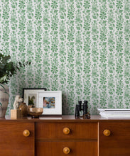 Load image into Gallery viewer, In The Bloom Collection - Wallpaper Republic - Corsage Wallpaper - Colorway: Pear Green - Insitu