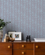 Load image into Gallery viewer, In The Bloom Collection - Wallpaper Republic - Corsage Wallpaper - Colorway: Sky - Insitu