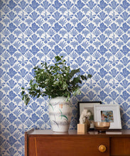 Load image into Gallery viewer, In The Bloom Collection - Wallpaper Republic - Corsage Wallpaper - Colorway: Blue - Insitu