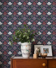 Load image into Gallery viewer, In The Bloom Collection - Wallpaper Republic - Corsage Wallpaper - Colorway: Night - Insitu