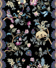 Load image into Gallery viewer, Fantasia Wilds Wallpaper - Wallpaper Republic - by Iryna Ruggeri - Nature’s Tapestry Collection - Colorway: Black - Swatch