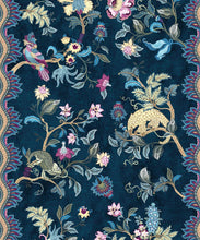 Load image into Gallery viewer, Fantasia Wilds Wallpaper - Wallpaper Republic - by Iryna Ruggeri - Nature’s Tapestry Collection - Colorway: Navy - Swatch