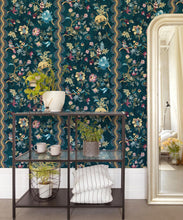 Load image into Gallery viewer, Fantasia Wilds Wallpaper - Wallpaper Republic - by Iryna Ruggeri - Nature’s Tapestry Collection - Colorway: Teal - Insitu
