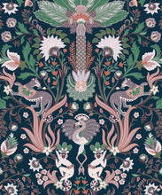 Load image into Gallery viewer, Jungle Symphony Wallpaper • Midnight Blue • Swatch