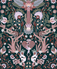 Load image into Gallery viewer, Jungle Symphony Wallpaper • Teal • Swatch