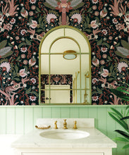 Load image into Gallery viewer, Jungle Symphony Wallpaper • Teal • Insitu