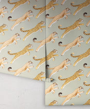 Load image into Gallery viewer, Amazon Big Cat Wallpaper • Jaguars &amp; Pumas • Olive • Rolls
