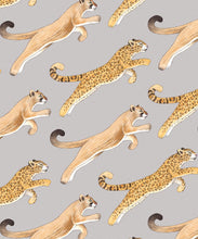 Load image into Gallery viewer, Amazon Big Cat Wallpaper • Jaguars &amp; Pumas • Warm Grey • Swatch