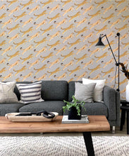 Load image into Gallery viewer, Amazon Big Cat Wallpaper • Jaguars &amp; Pumas • Warm Grey • Insitu