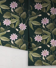 Load image into Gallery viewer, Passiflora Wallpaper • Dark Green • Rolls