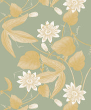 Load image into Gallery viewer, Passiflora Wallpaper • Olive • Swatch
