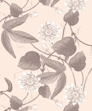 Load image into Gallery viewer, Passiflora Wallpaper • Bold Floral Wallpaper • Sand • Swatch