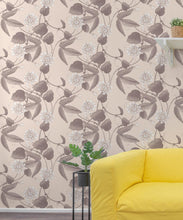 Load image into Gallery viewer, Passiflora Wallpaper • Sand • Insitu