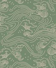 Load image into Gallery viewer, Pororoca Wave Wallpaper • Olive • Swatch