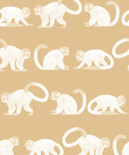 Load image into Gallery viewer, Squirrel Monkeys Wallpaper • Yellow • Swatch