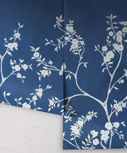Load image into Gallery viewer, Blooming Joy • Chinoiserie Wallpaper by Danica Andler • Deep Blue Rolls