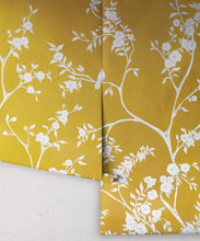 Load image into Gallery viewer, Blooming Joy • Chinoiserie Wallpaper by Danica Andler • Mustard Rolls