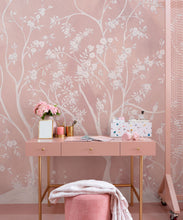 Load image into Gallery viewer, Blooming Joy • Chinoiserie Wallpaper by Danica Andler • Pink Blush Insitu