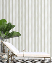 Load image into Gallery viewer, Fresco Stripe Wallpaper • Striped Wallpaper • Beige • Insitu