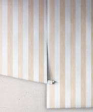 Load image into Gallery viewer, Fresco Stripe Wallpaper • Striped Wallpaper • Pink • Rolls