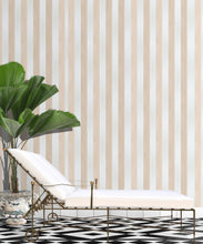 Load image into Gallery viewer, Fresco Stripe Wallpaper • Striped Wallpaper • Pink • Insitu