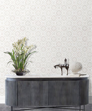 Load image into Gallery viewer, Garden Tiles Wallpaper • Geometric Wallpaper • Cream • Insitu