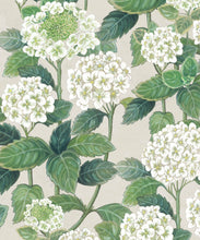 Load image into Gallery viewer, Hydrangea Garden Wallpaper • Beige • Swatch