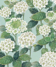 Load image into Gallery viewer, Hydrangea Garden Wallpaper • Blue &amp; White • Swatch