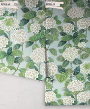 Load image into Gallery viewer, Hydrangea Garden Wallpaper • Blue &amp; White • Rolls