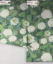 Load image into Gallery viewer, Hydrangea Garden Wallpaper • Green • Rolls