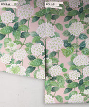 Load image into Gallery viewer, Hydrangea Garden Wallpaper • Pink • Rolls