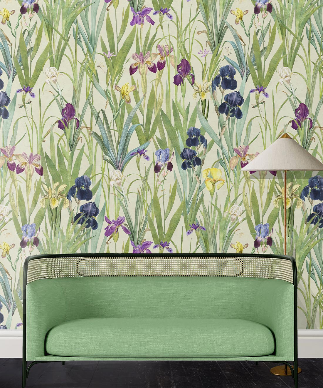 Iris Wallpaper • Beige • Insitu