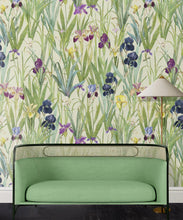 Load image into Gallery viewer, Iris Wallpaper • Beige • Insitu