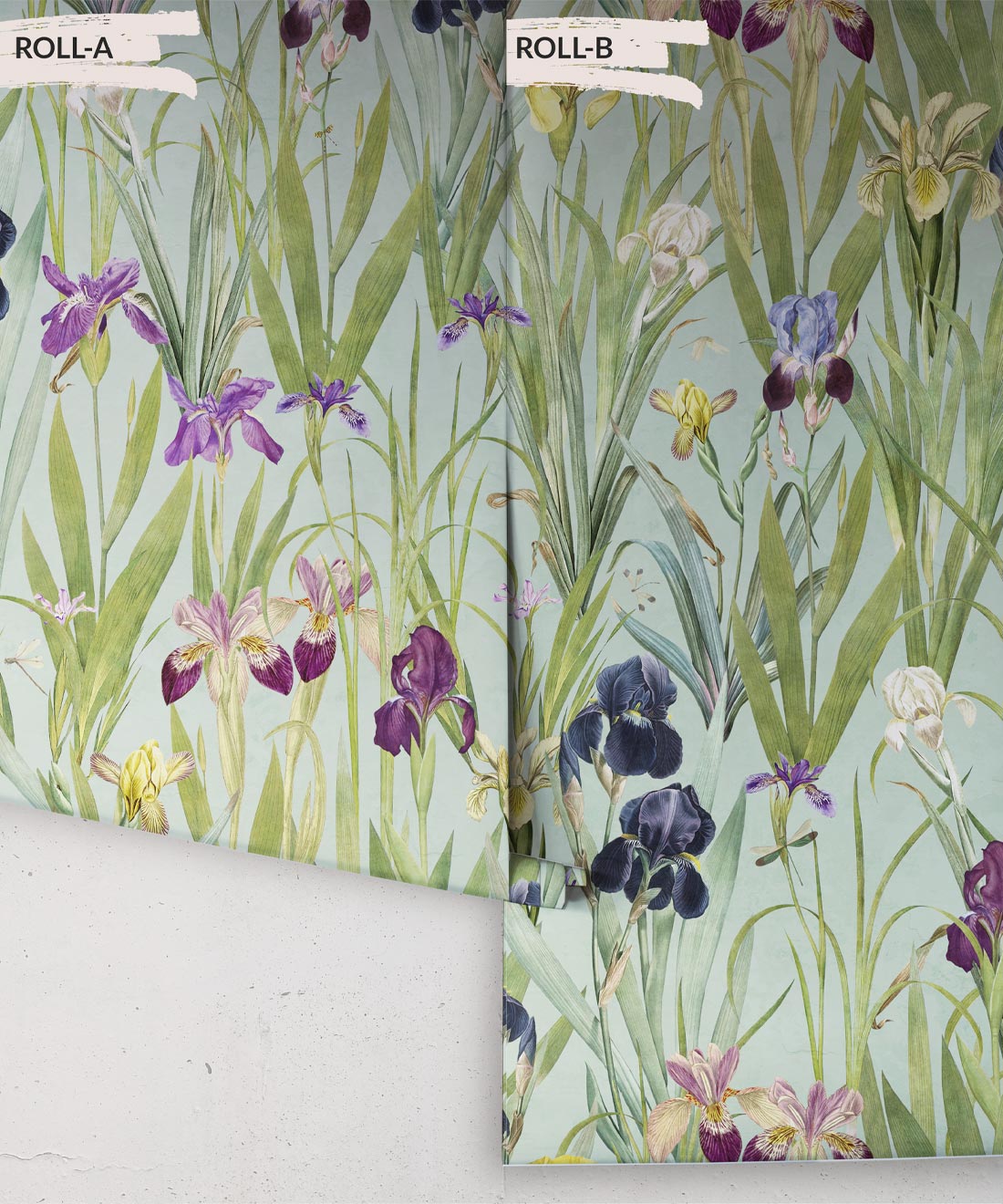 Iris Wallpaper • Blue • Rolls