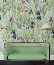 Load image into Gallery viewer, Iris Wallpaper • Blue • Insitu
