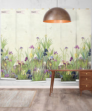Load image into Gallery viewer, Iris Garden Mural • Beige • Panels
