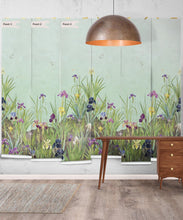 Load image into Gallery viewer, Iris Garden Mural • Blue • Panels