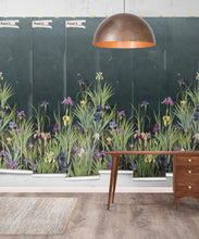 Load image into Gallery viewer, Iris Garden Mural • Navy • Panels