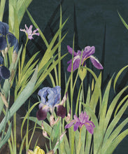 Load image into Gallery viewer, Iris Garden Mural • Navy • Swatch