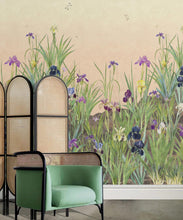 Load image into Gallery viewer, Iris Garden Mural • Pink • Insitu