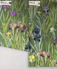 Load image into Gallery viewer, Iris Wallpaper • Green • Rolls