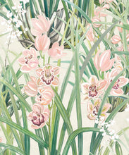 Load image into Gallery viewer, Garden Orchids Wallpaper • Beige • Swatch
