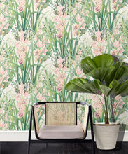 Load image into Gallery viewer, Garden Orchids Wallpaper • Beige • Insitu