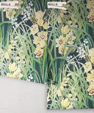 Load image into Gallery viewer, Garden Orchids Wallpaper • Navy • Rolls