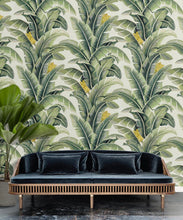 Load image into Gallery viewer, The Great Shalimar • Banana Leaf Wallpaper • Beige • Insitu