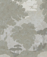 Load image into Gallery viewer, Tuscan Landscape Mural • Italian Wallpaper • Tree Wallpaper • Silhouette Wallpaper • Beige • Swatch