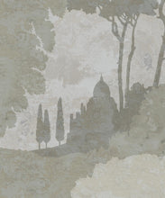 Load image into Gallery viewer, Tuscan Landscape Mural • Italian Wallpaper • Tree Wallpaper • Silhouette Wallpaper • Beige • Swatch