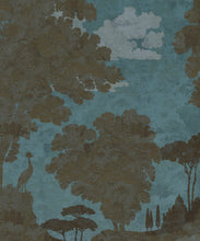 Load image into Gallery viewer, Tuscan Landscape Mural • Italian Wallpaper • Tree Wallpaper • Silhouette Wallpaper • Caramel • Swatch