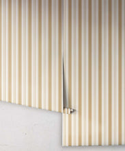 Load image into Gallery viewer, Maynard Wallpaper • Dianne Bergeron • Stripe Wallpaper • Camel • Rolls