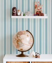 Load image into Gallery viewer, Maynard Wallpaper • Dianne Bergeron • Stripe Wallpaper • Mist • Insitu
